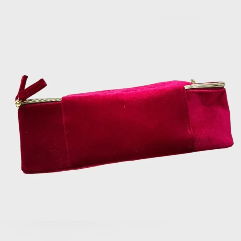 Estée Lauder Red Velvet Train Case Makeup Cosmetic Bag Travel Case